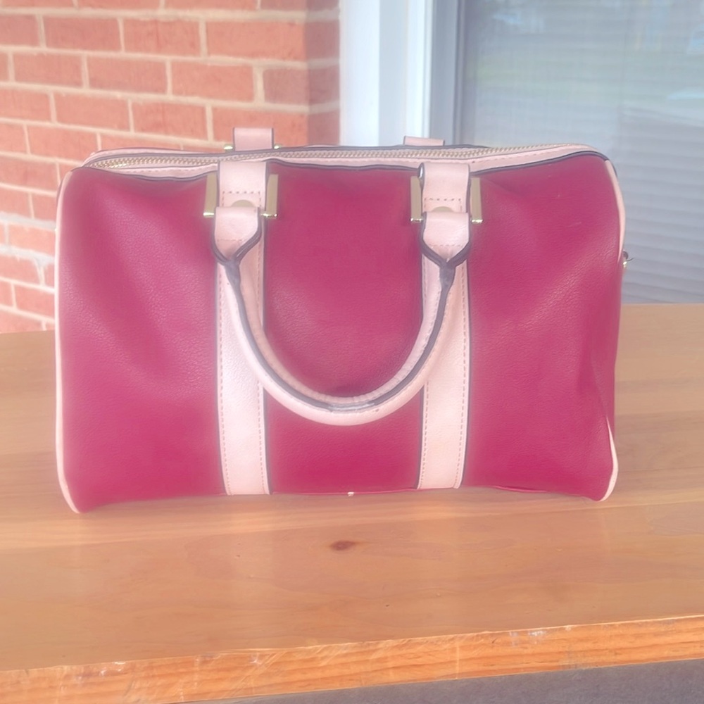 Fusion pink satchel/mini tote bag